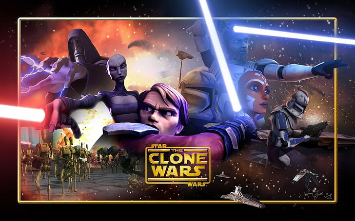 Star Wars, Star Wars: The Clone Wars, Ahsoka Tano, Anakin Skywalker, Asajj Ventress, Captain Rex, Count Dooku, Obi-Wan Kenobi, Sfondo HD
