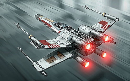 خلفية رقمية Star Wars X-Wing Fighter ، فن خيالي ، حرب النجوم ، X-wing ، خيال علمي ، مفهوم الفن، خلفية HD HD wallpaper