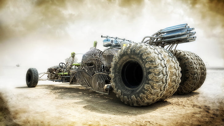 black and gray dragster, Mad Max, car, Mad Max: Fury Road, HD wallpaper