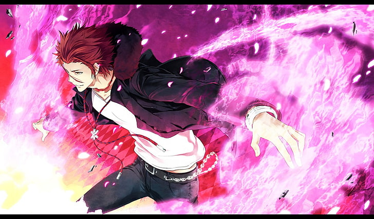 male anime character illustration, Anime, K Project, Mikoto Suoh, HD wallpaper