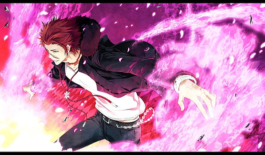 иллюстрация персонажа мужского аниме, Аниме, K Project, Микото Суох, HD обои HD wallpaper