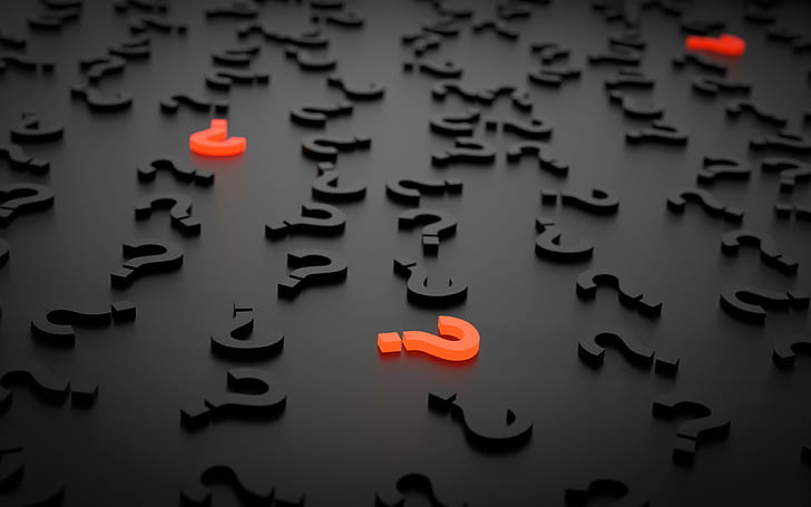 question marks, figures backgrounds, 3D, Download 3840x2400 question marks, HD wallpaper