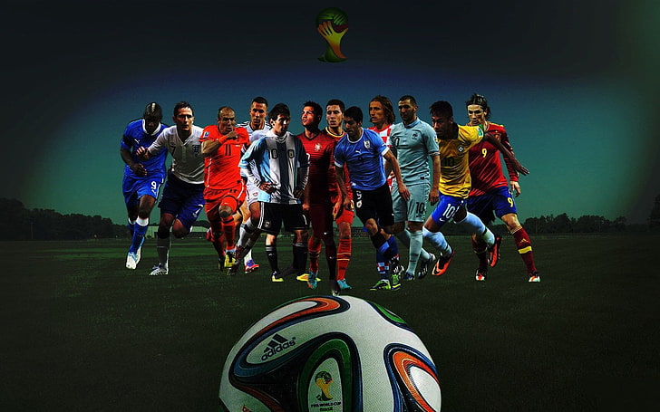 2014 Brazil 20th FIFA World Cup Desktop Wallpapers.., soccer players digital wallpaper, HD wallpaper
