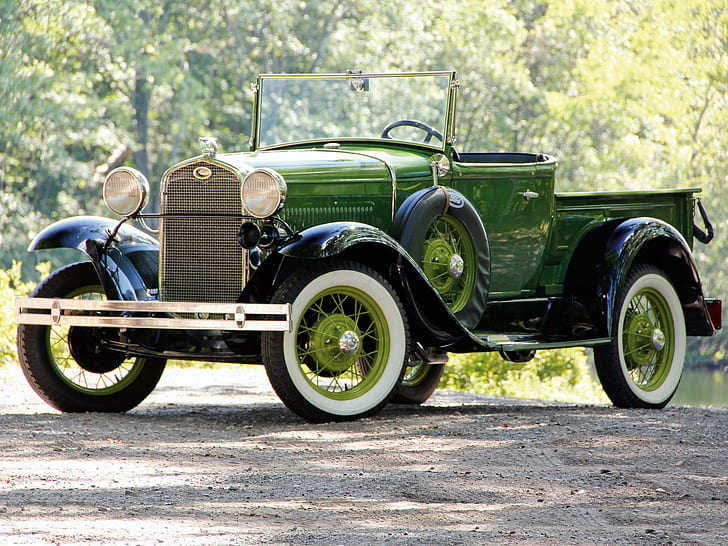 1930 Ford Model Open Cab Pickup 76di Gambar Retro Gratis, 1930, 76di, ford, model, terbuka, pikap, gambar, retro, Wallpaper HD