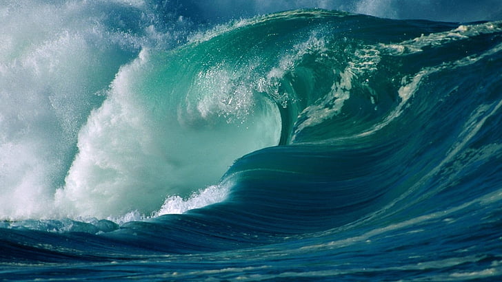 gigantes, naturaleza, oceano, olas, Fondo de pantalla HD