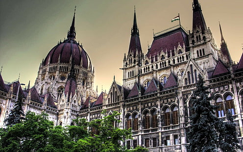 Hongaria, Budapest, Gedung Parlemen Hongaria, arsitektur, Wallpaper HD HD wallpaper