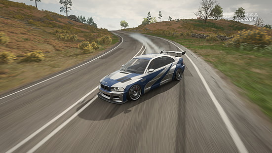 BMW, BMW M3 E46, E-46, Forza Horizon 4, 속도 필요, 속도 필요 : 가장 필요, 표류, BMW M3 E46 GTR, HD 배경 화면 HD wallpaper