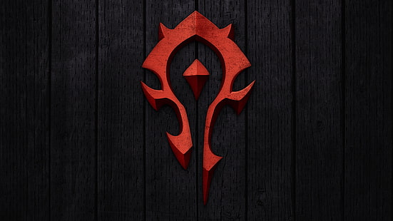 world of warcraft, orda, simbolo, sfondo, rosso, Sfondo HD HD wallpaper