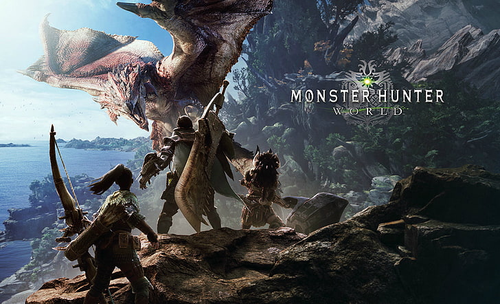 Monster Hunter World Vektorgrafik, Videospiel, Monster Hunter: World, Rathalos (Monster Hunter), HD-Hintergrundbild