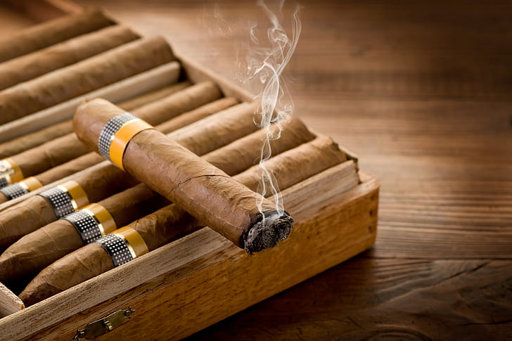 smoke, wood, cigars, snuff, HD wallpaper