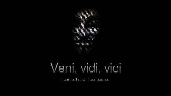 anarchia, anonimo, oscuro, hacker, hacking, maschera, sadico, vendetta, Sfondo HD HD wallpaper