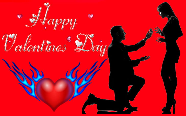 Two Loving Heart Valentine Hd Wallpaper Anime Love Day Desktop 93837, HD тапет