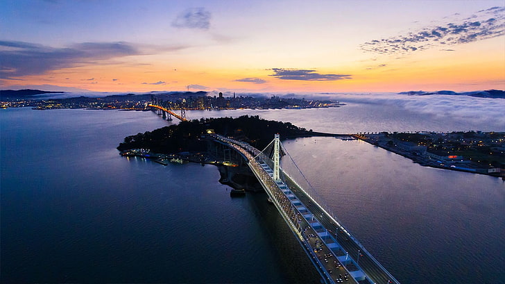 San Francisco Oakland Bay Bridge-2016 Bing Desktop.., HD wallpaper