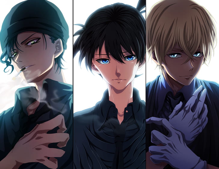 Anime, Detective Conan, Rei Furuya, Shinichi Kudo, Shuichi Akai, Fondo de pantalla HD