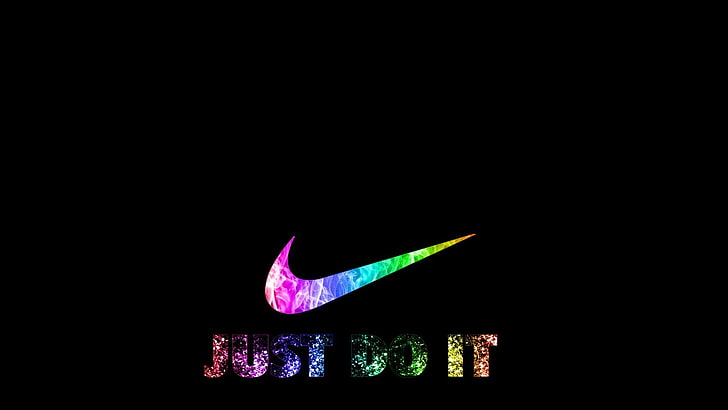 разноцветный логотип Nike, цвет, Nike, просто сделай это, HD обои