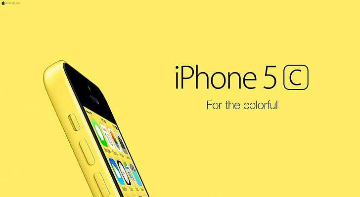 iPhone 5c jaune pour coloré, ordinateurs, mac, pomme, jaune, iphone 5c, Fond d'écran HD