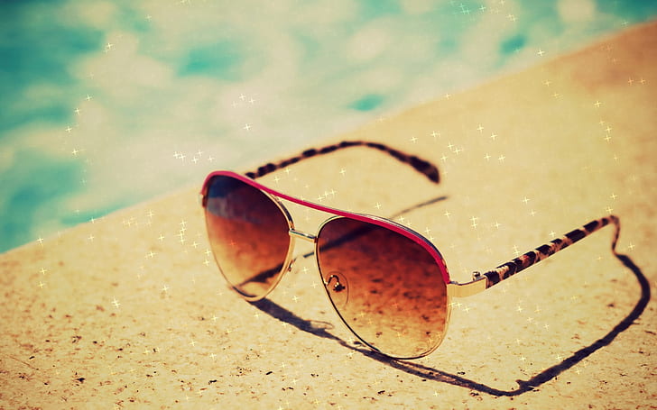 Sunglasses, summer, glitter, Sunglasses, Summer, Glitter, HD wallpaper