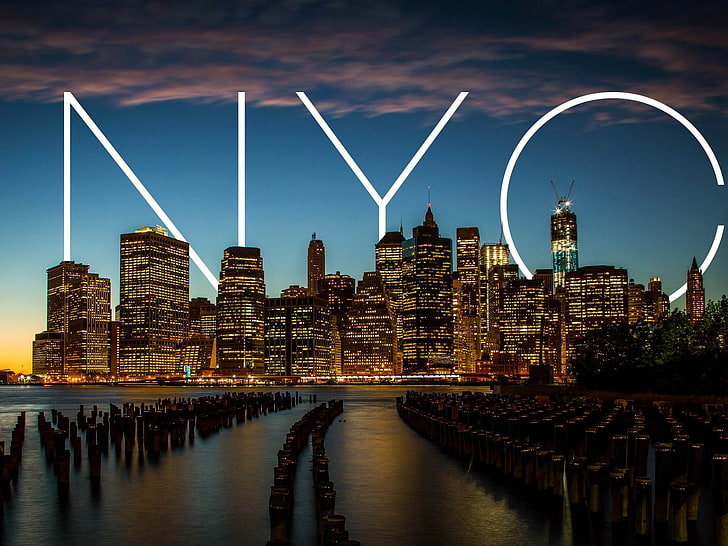 Нью-Йорк Нью-Йорк Закат-пейзаж HD обои, Нью-Йорк Сити обои, HD обои