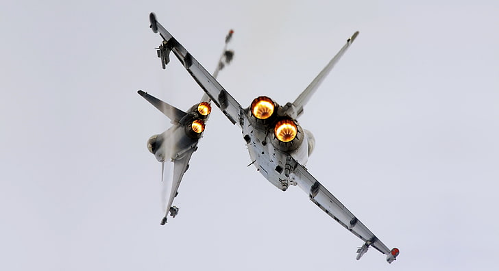 серый и черный квадрокоптер, Eurofighter Typhoon, военный самолет, самолет, HD обои