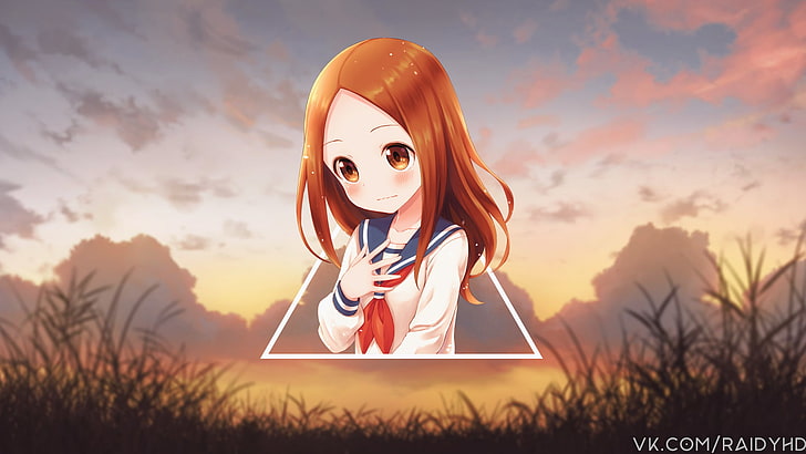Anime, Anime Girls, Bild-in-Bild, Karakai Jouzu no Takagi-san, HD-Hintergrundbild