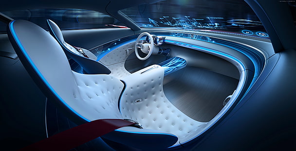 Vision Mercedes Maybach 6, интерьер, автомобили повышенной комфортности, электромобили, HD обои HD wallpaper