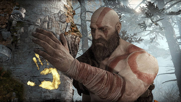 God of War, God of War (2018), deus da guerra 4, Kratos, videogames, HD papel de parede
