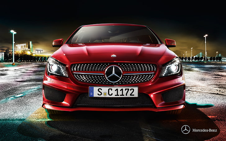 red Mercedes-Benz vehicle, Mercedes-Benz, 2012, Mercedes, CLA-class, x117, HD wallpaper