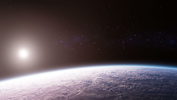 Vista do espaço exterior da terra, planeta Terra, espaço, 1920x1080, estrela, terra, HD papel de parede