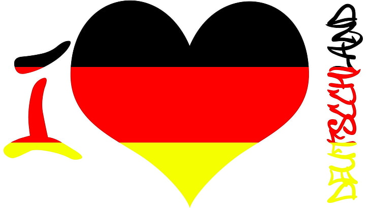 2014 Brazil World Cup Germany Wallpaper 10, black, yellow, and red flag heart graphics wallpaper, HD wallpaper