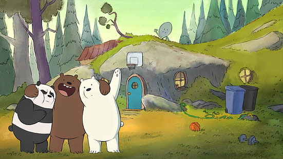 We Bare Bears, cartoon, HD wallpaper HD wallpaper