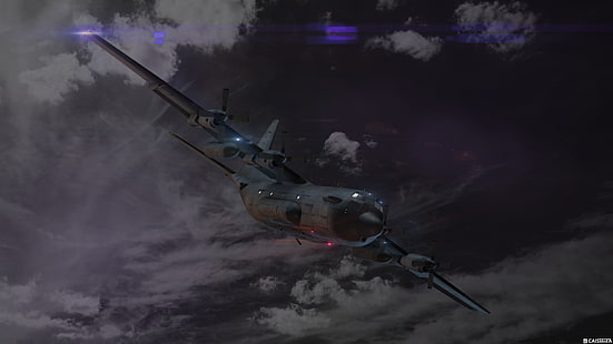 pesawat terbang, Lockheed C-130 Hercules, Wallpaper HD HD wallpaper