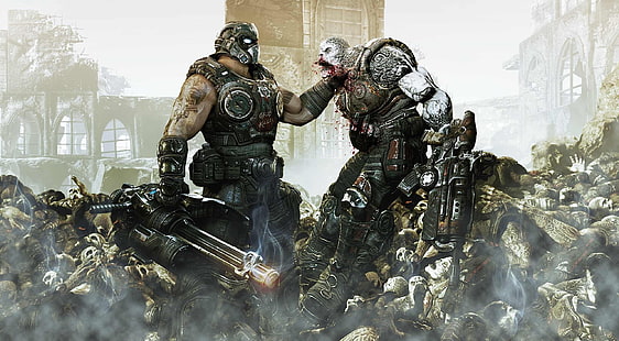 Gears Of War 3 HD обои, игровое приложение цифровые обои, игры, Gears Of War, Gears of War 3, Клейтон Кармин, Gears of War 3 Клейтон Кармин, Gears of War 3 скриншоты, HD обои HD wallpaper