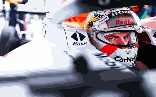 Max Verstappen, Fórmula 1, fórmula, Carros (filme), campeão mundial, campeonato mundial, Red Bull, Red Bull Racing, personagem animado, HD papel de parede HD wallpaper