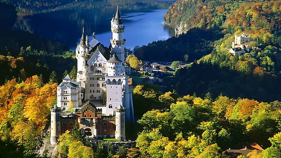 bavaria, castle, germany, neuschwanstein, HD wallpaper HD wallpaper