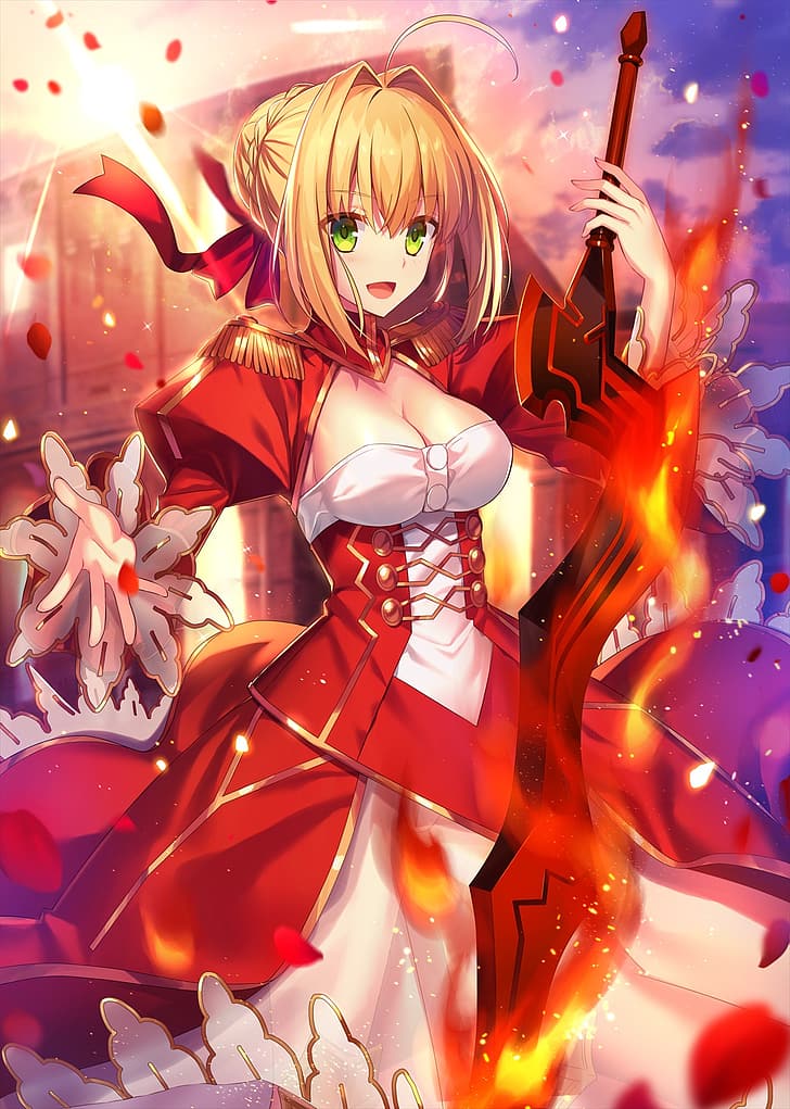 Fate series, Fate/Grand Order, Fate/Extra, Nero Claudius, anime girls, blonde, HD wallpaper