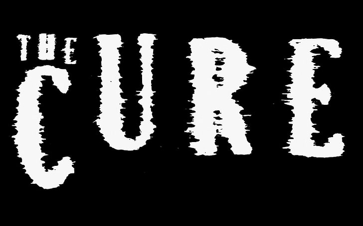 Tekst The Cure, lekarstwo, nazwa, czcionka, litery, tło, Tapety HD