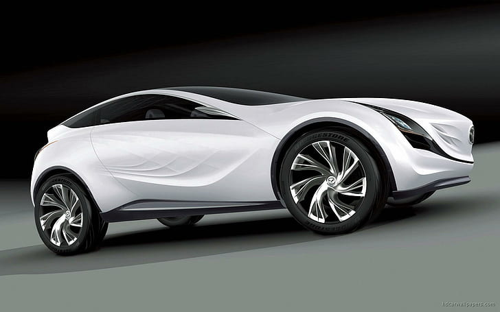 Mazda Kazamai Concept 2, white car, concept, mazda, kazamai, cars, HD wallpaper
