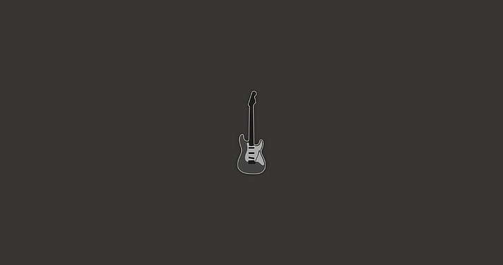 gray and white stratocaster electric guitar clip art, Stratocaster, guitar, electric guitar, simple, Fender, HD wallpaper