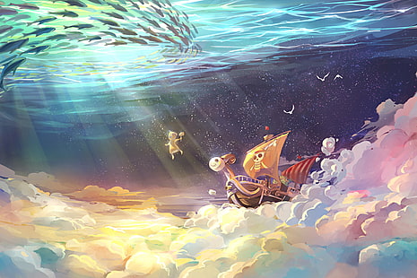 One Piece Going Mary digitale Illustration, One Piece, Anime, HD-Hintergrundbild HD wallpaper