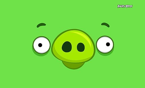 Angry Birds Pig Happy, Angry Bird clipart, เกม, Angry Birds, สีเขียว, มีความสุข, พื้นหลัง, วิดีโอเกม, หมูโกรธ, วอลล์เปเปอร์ HD HD wallpaper
