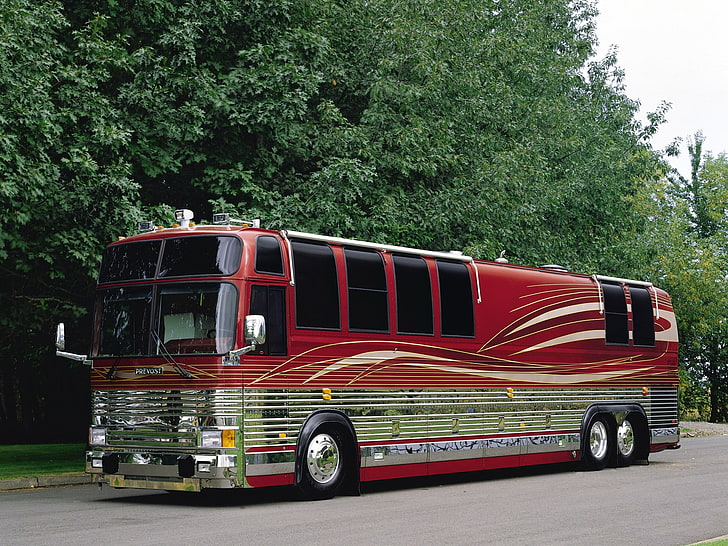 bus, buses, campers, mobilehouse, motorhome, prevost, xl 40, HD wallpaper