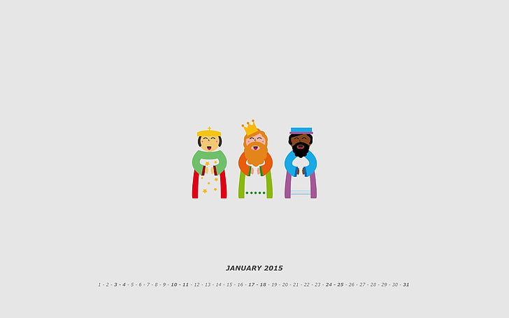 Three Wise Men Of The East-January 2015 Calendar W.., HD wallpaper