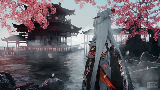 Anime, Anime Mädchen, Seymour, Ningguang (Genshin Impact), Genshin Impact, HD-Hintergrundbild HD wallpaper