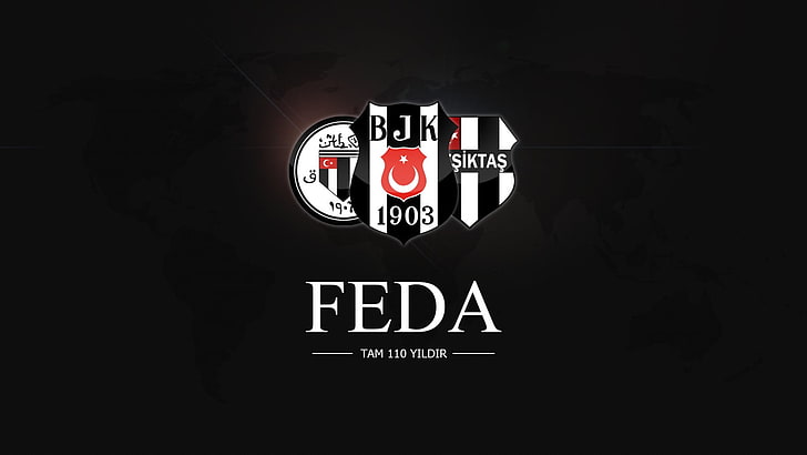 Schwarz-weißes Hemd mit Rundhalsausschnitt, Besiktas J.K., Fußballplätze, Fußballvereine, HD-Hintergrundbild