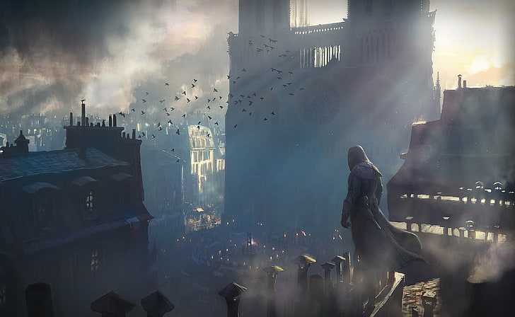 Assassin's Creed Unity Concept Art, Assassin's Creed дигитален тапет, игри, Assassin's Creed, концептуално изкуство, 2014, Unity, HD тапет