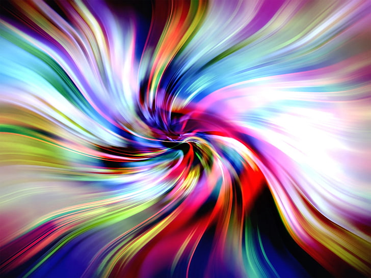 multicolored wallpaper, mix, multicolored, spinning, rainbow, HD wallpaper