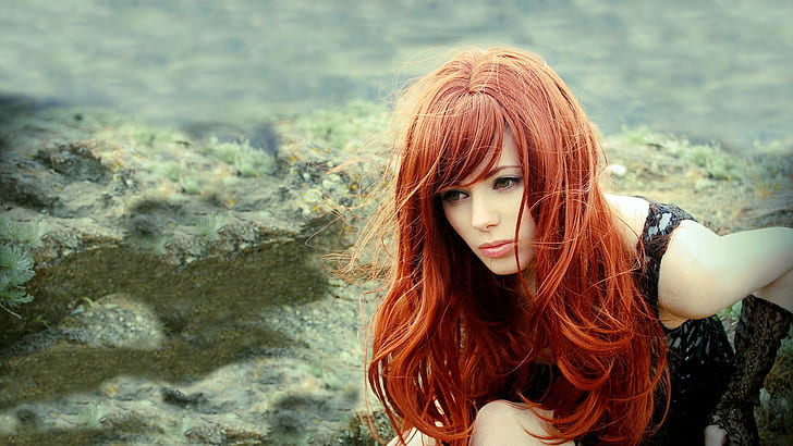 Perempuan, Si Rambut Merah, Fotografi, perempuan, si rambut merah, fotografi, Wallpaper HD