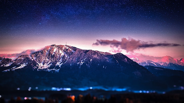 screengrab dos Alpes da montanha, paisagem, montanhas, céu, natureza, arte digital, HD papel de parede
