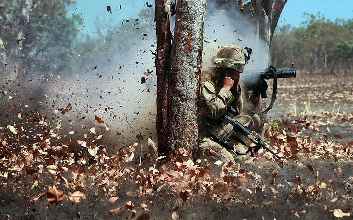 militar, corpo de fuzileiros navais, The Leaf Blower, HD papel de parede