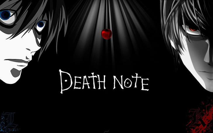 аниме, Death Note, Lawliet L, Ягами Лайт, HD обои